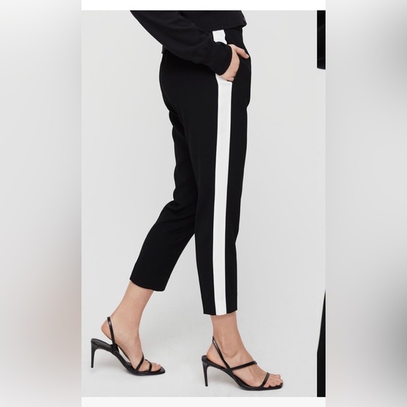 -Babaton Conan Pants black with white stripe size 8 - Picture 4 of 11